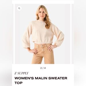 *NWT* Z Supply Women's Malin Sweater - Soft Cream